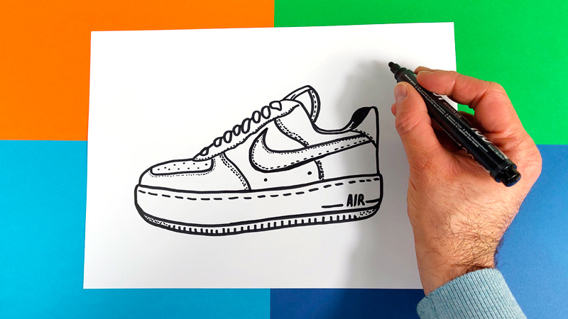 comment-dessiner-une-nike-air-force-1