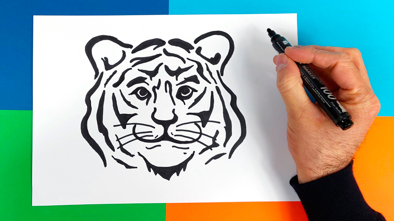 comment-dessiner-une-tete-de-tigre